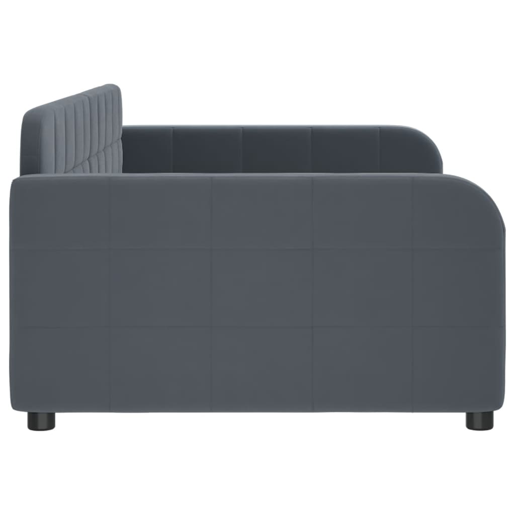 Lit de repos sans matelas gris foncé 90x200 cm velours - XIOS