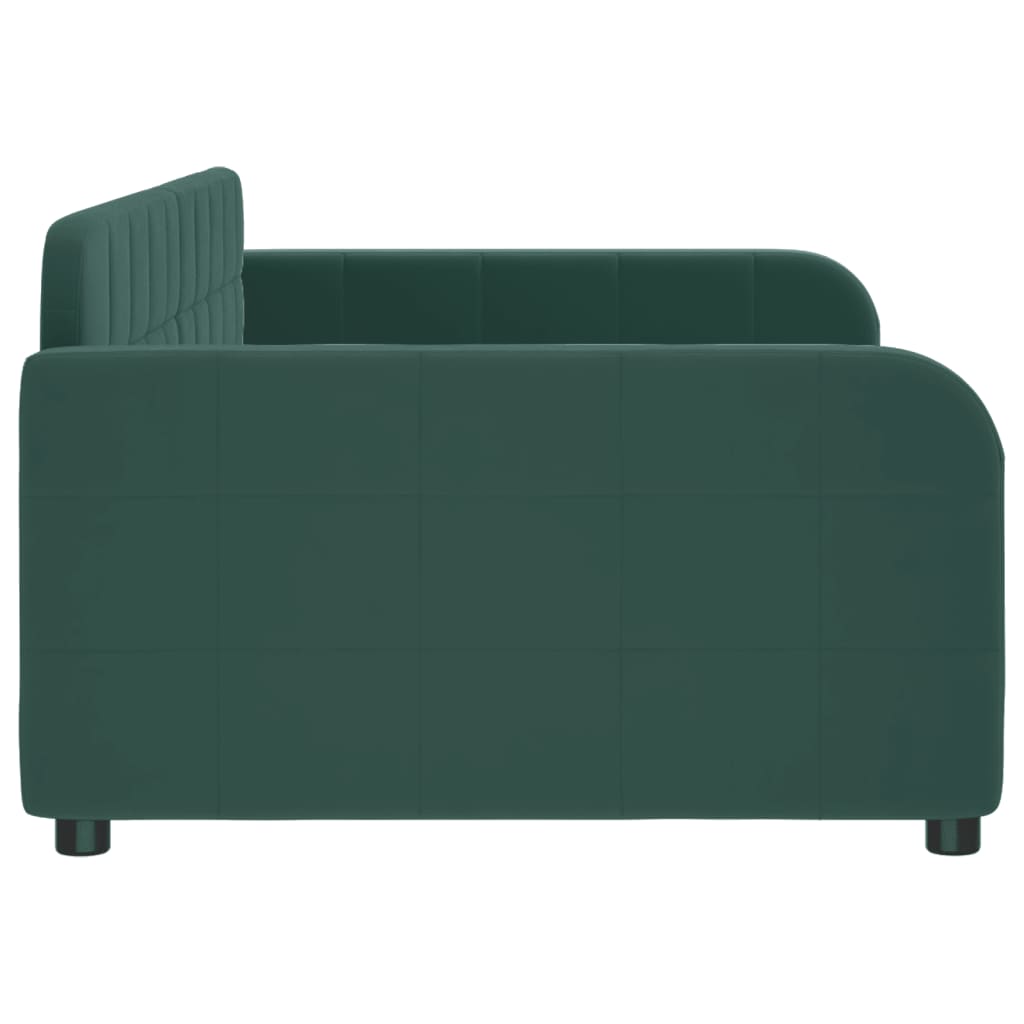Lit de repos sans matelas vert foncé 90x200 cm velours - XIOS