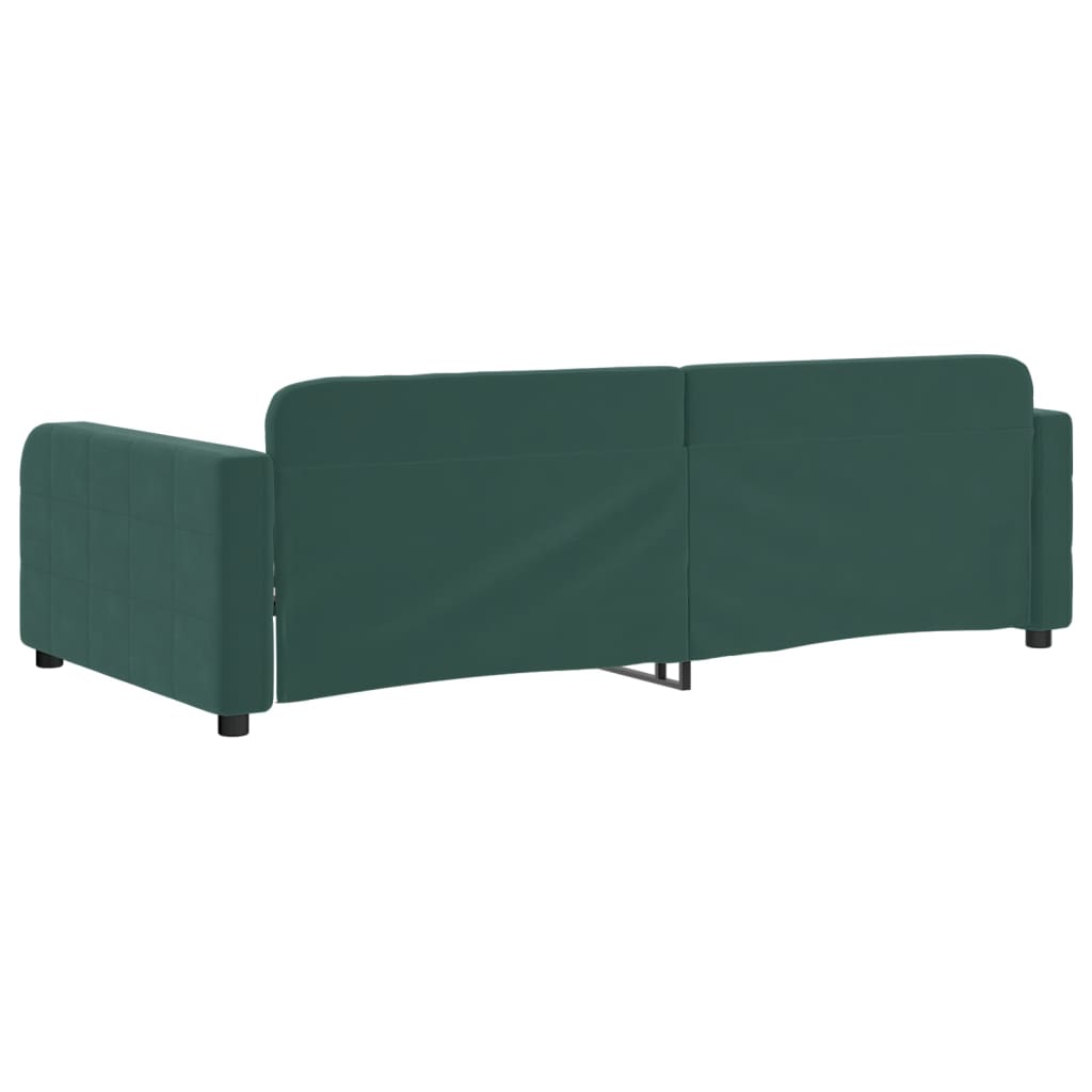 Lit de repos sans matelas vert foncé 90x200 cm velours - XIOS