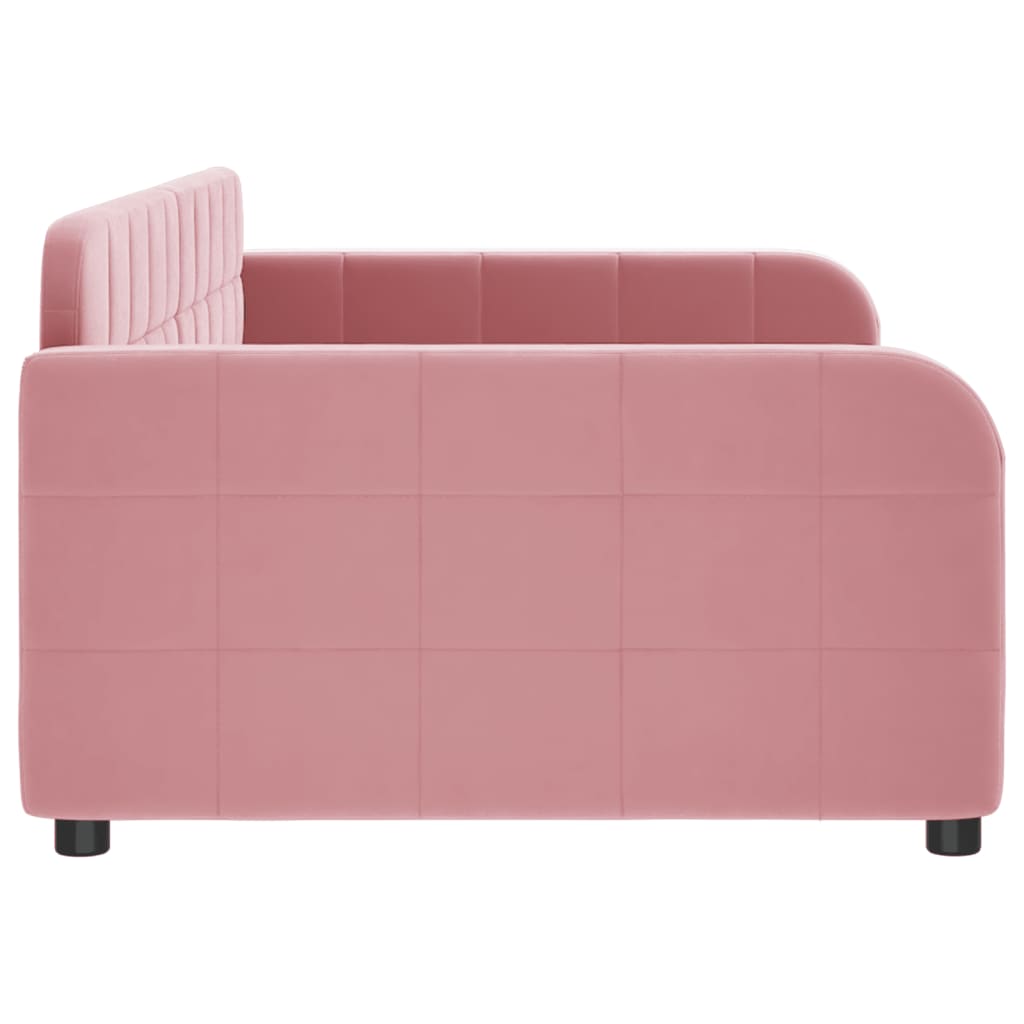 Lit de repos sans matelas rose 90x200 cm velours - XIOS