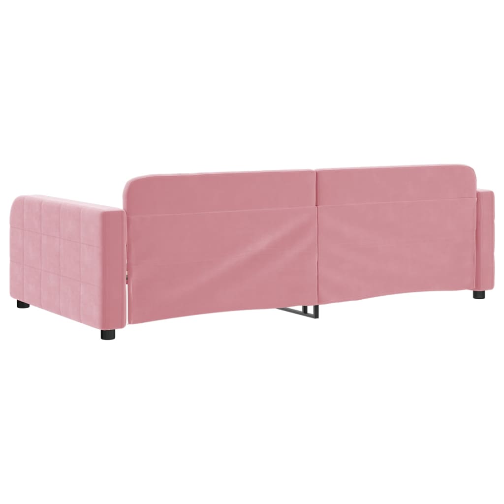 Lit de repos sans matelas rose 90x200 cm velours - XIOS