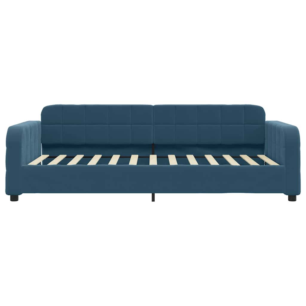 Lit de repos sans matelas bleu 100x200 cm velours - XIOS
