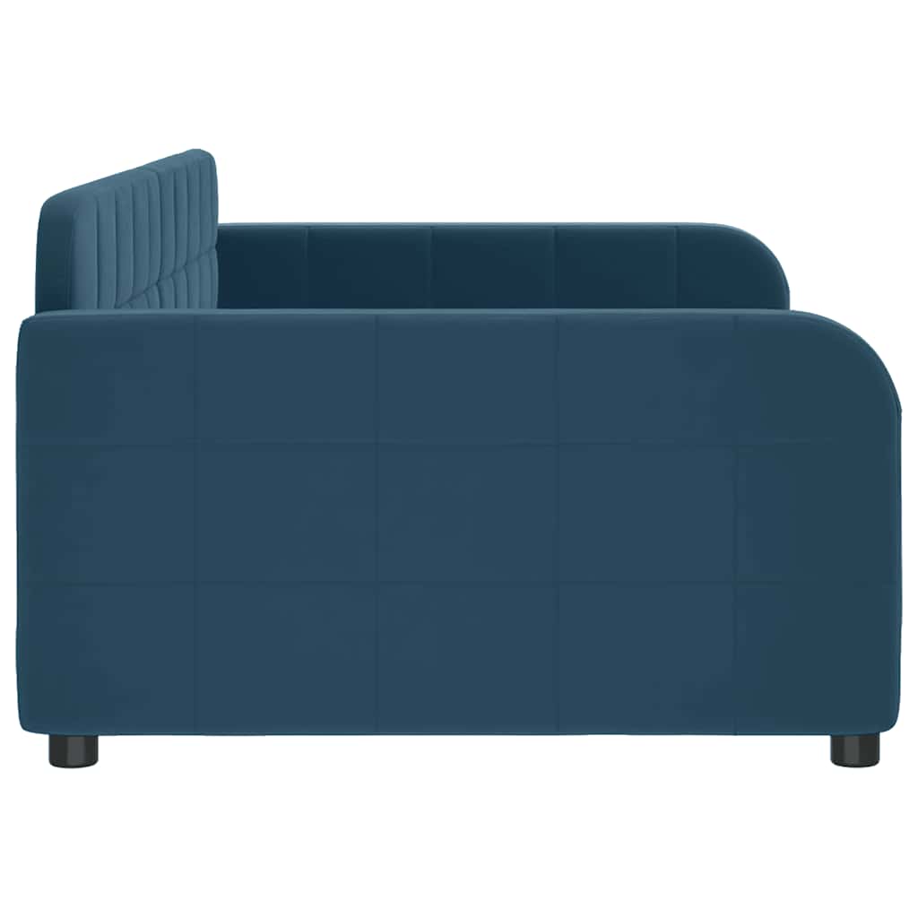 Lit de repos sans matelas bleu 100x200 cm velours - XIOS