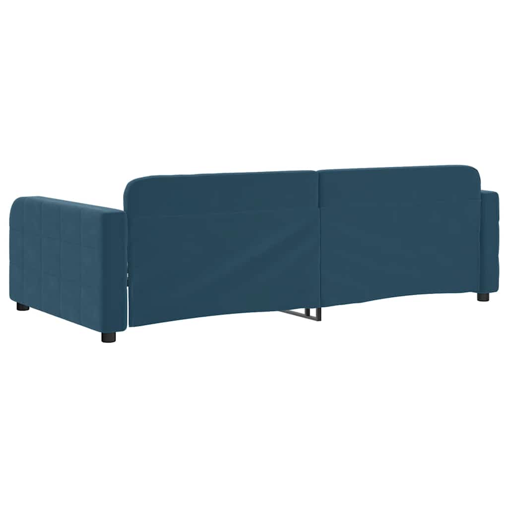 Lit de repos sans matelas bleu 100x200 cm velours - XIOS