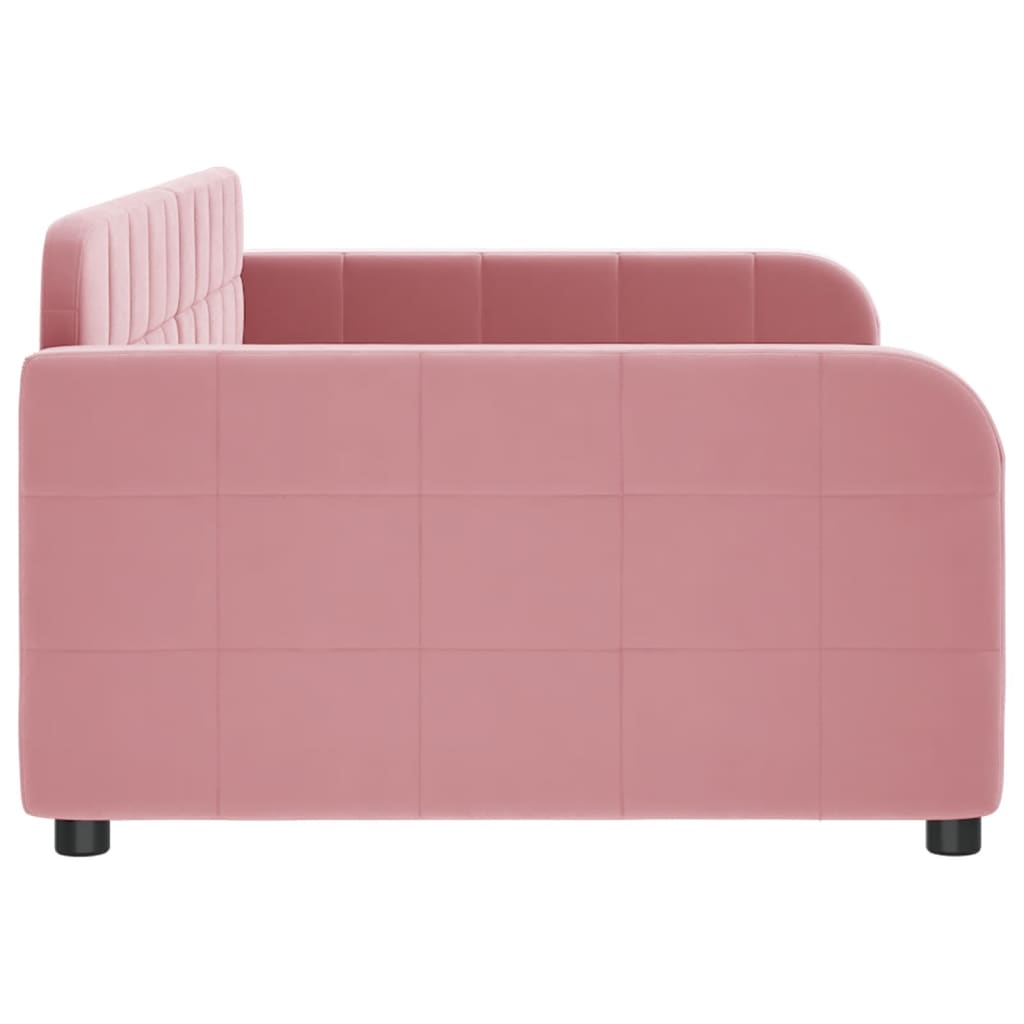 Lit de repos rose 100x200 cm velours - XIOS