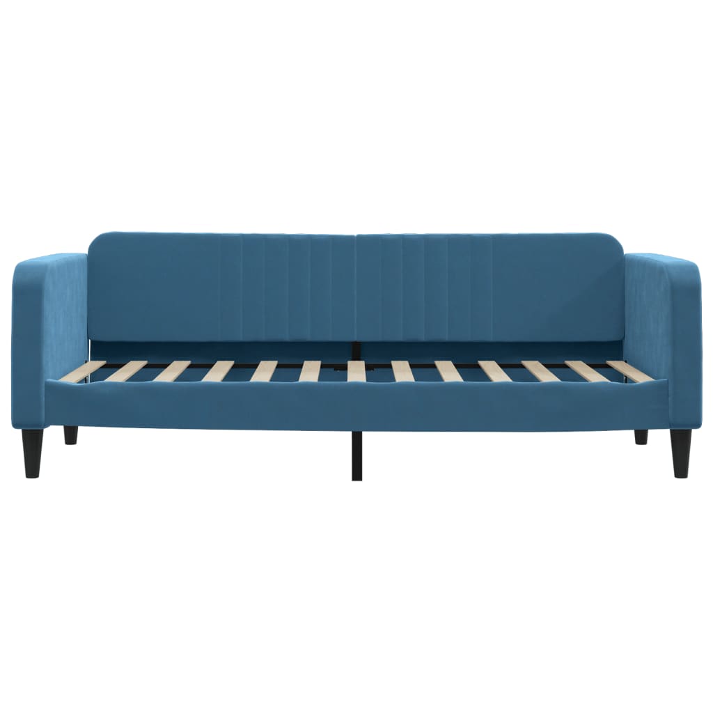 Lit de repos sans matelas bleu 80x200 cm velours - XIOS