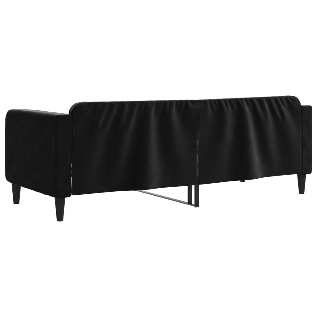 Lit de repos sans matelas noir 80x200 cm velours - XIOS