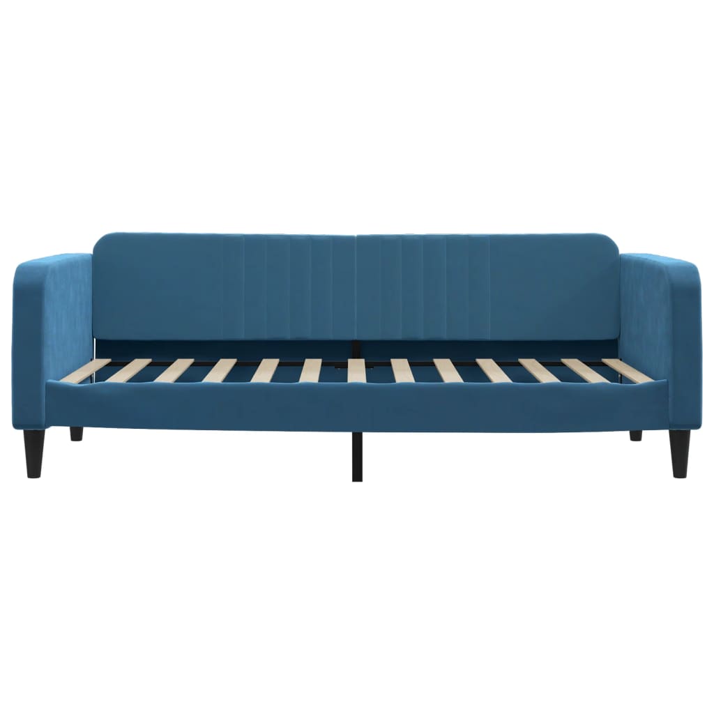Lit de repos sans matelas bleu 90x200 cm velours - XIOS