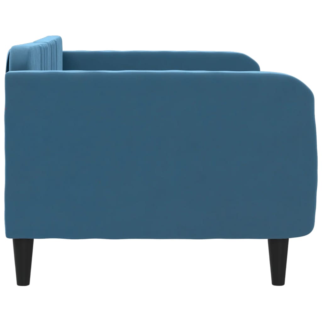Lit de repos sans matelas bleu 90x200 cm velours - XIOS