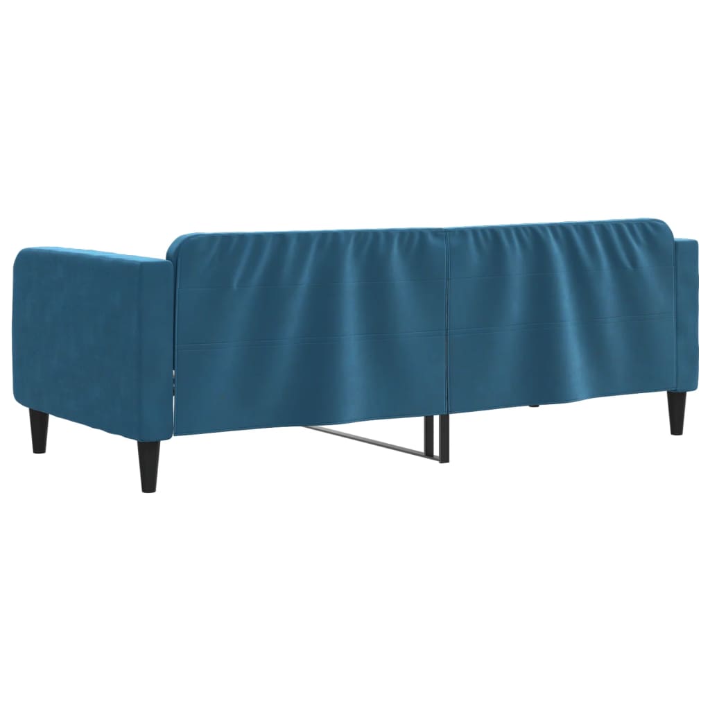 Lit de repos sans matelas bleu 90x200 cm velours - XIOS