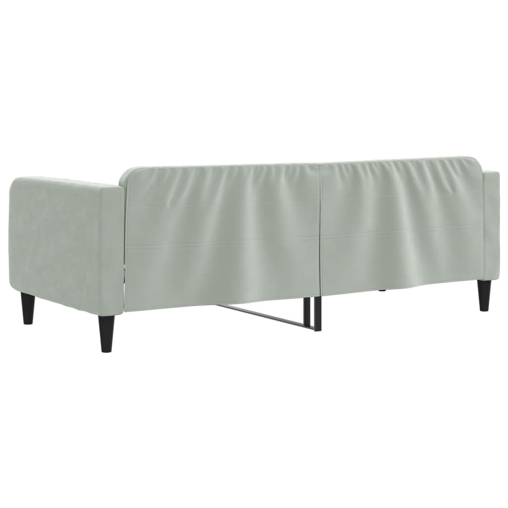 Lit de repos sans matelas gris clair 90x200 cm velours - XIOS