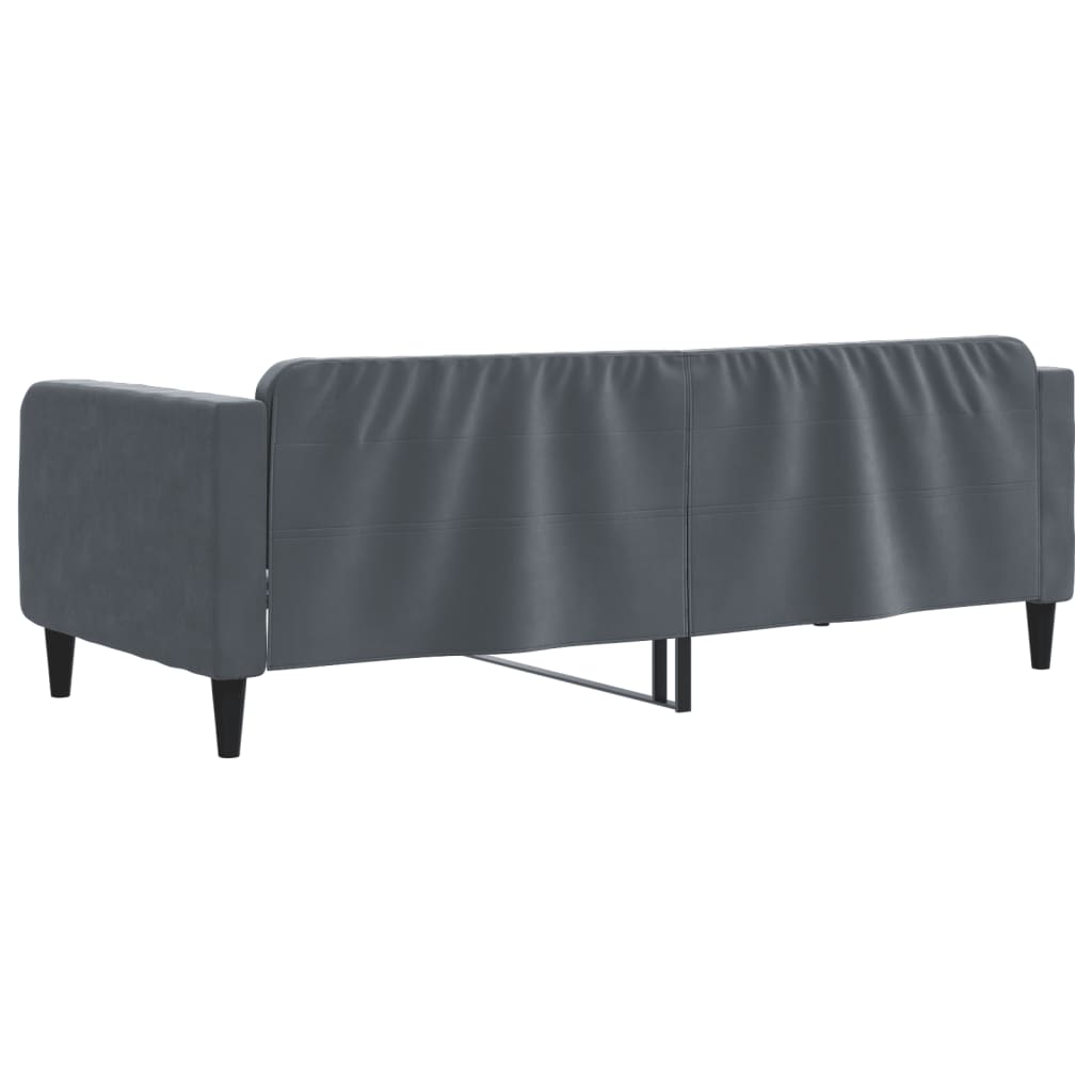Lit de repos sans matelas gris foncé 90x200 cm velours - XIOS