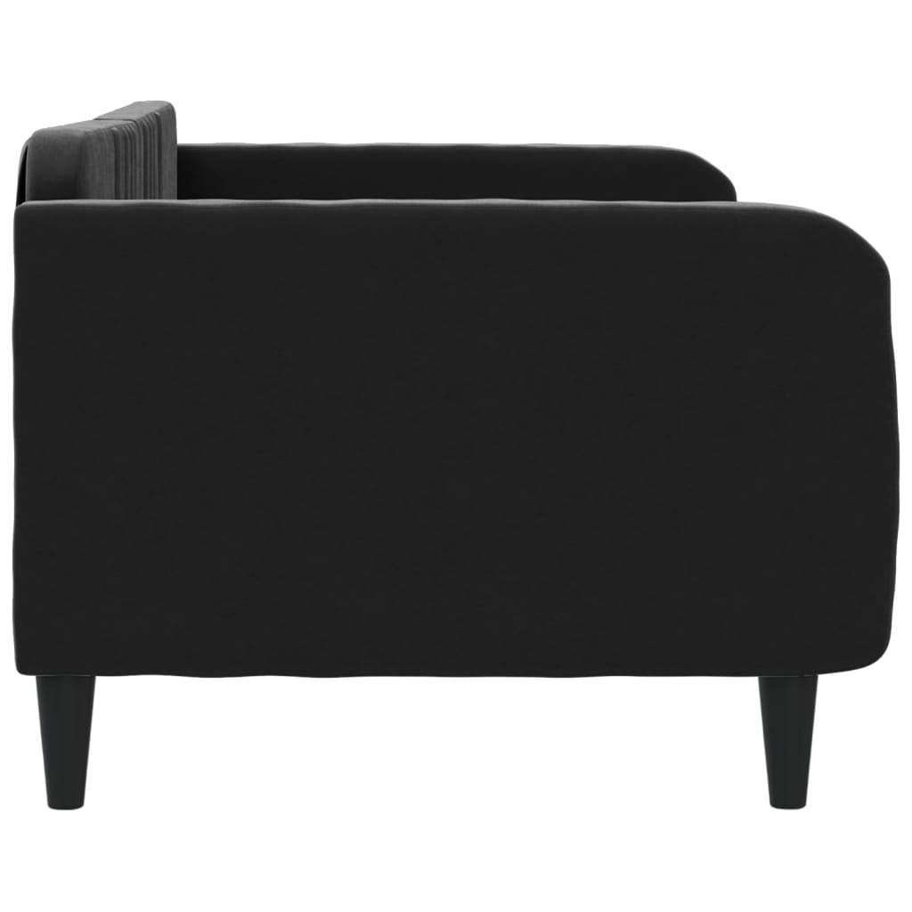 Lit de repos sans matelas noir 90x200 cm velours - XIOS