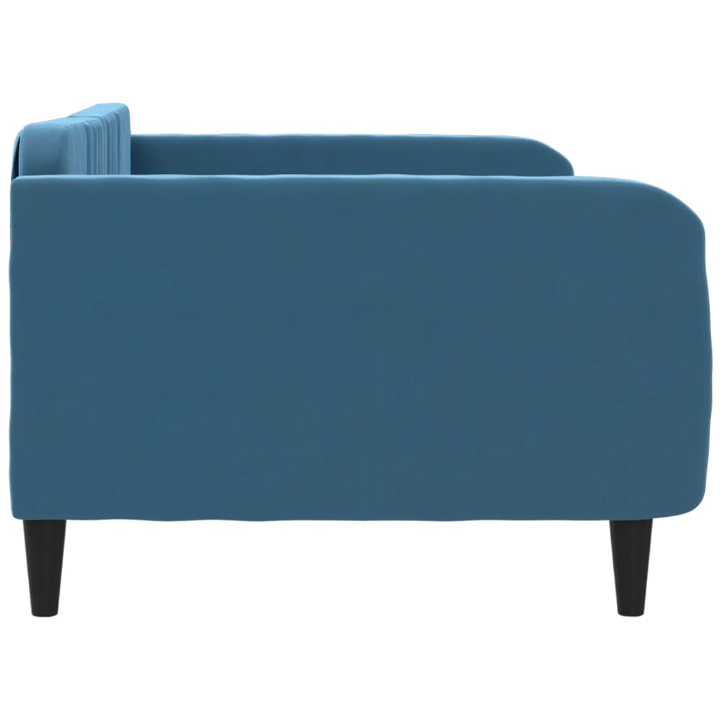 Lit de repos sans matelas bleu 100x200 cm velours - XIOS
