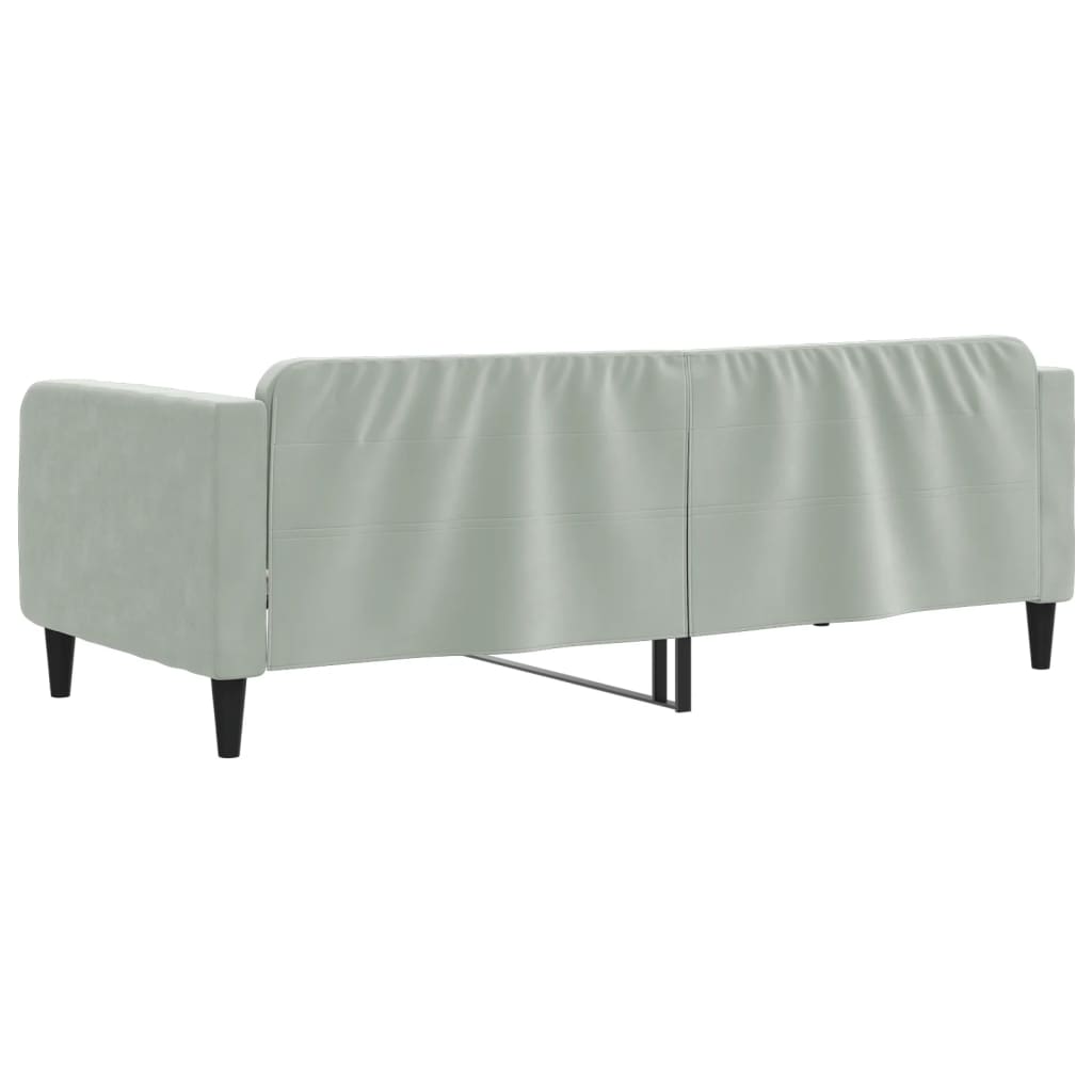 Lit de repos sans matelas gris clair 100x200 cm velours - XIOS