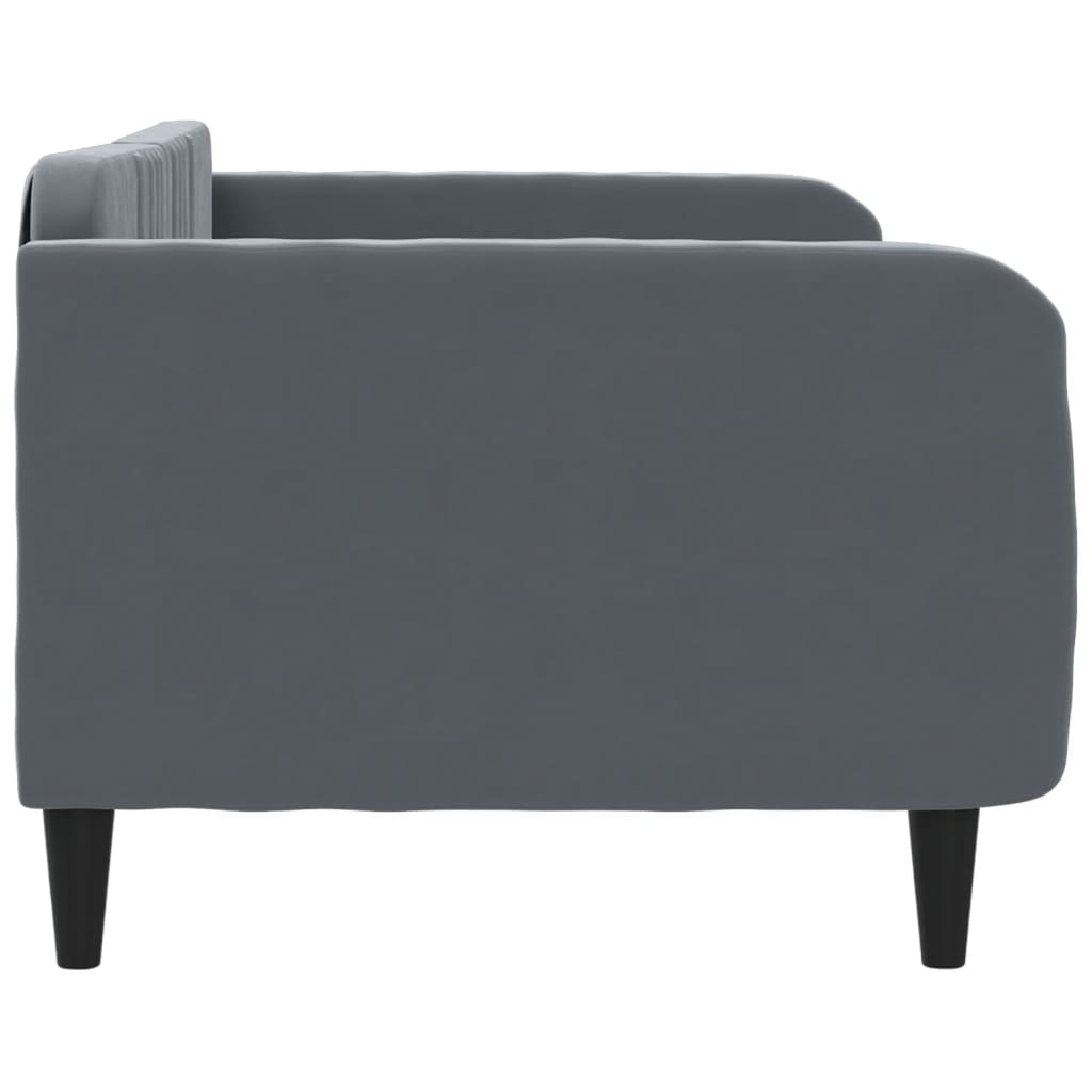 Lit de repos sans matelas gris foncé 100x200 cm velours - XIOS