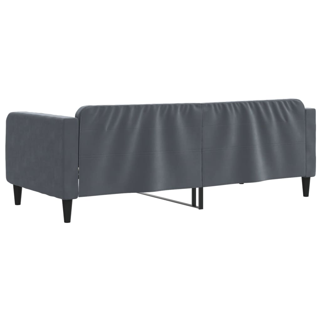 Lit de repos sans matelas gris foncé 100x200 cm velours - XIOS