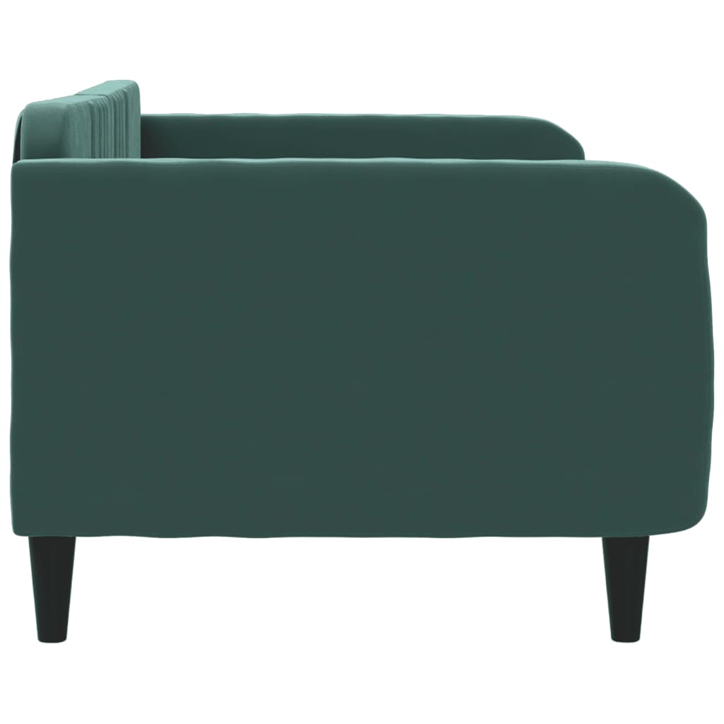 Lit de repos sans matelas vert foncé 100x200 cm velours - XIOS