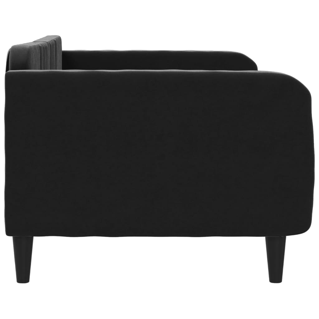 Lit de repos sans matelas noir 100x200 cm velours - XIOS