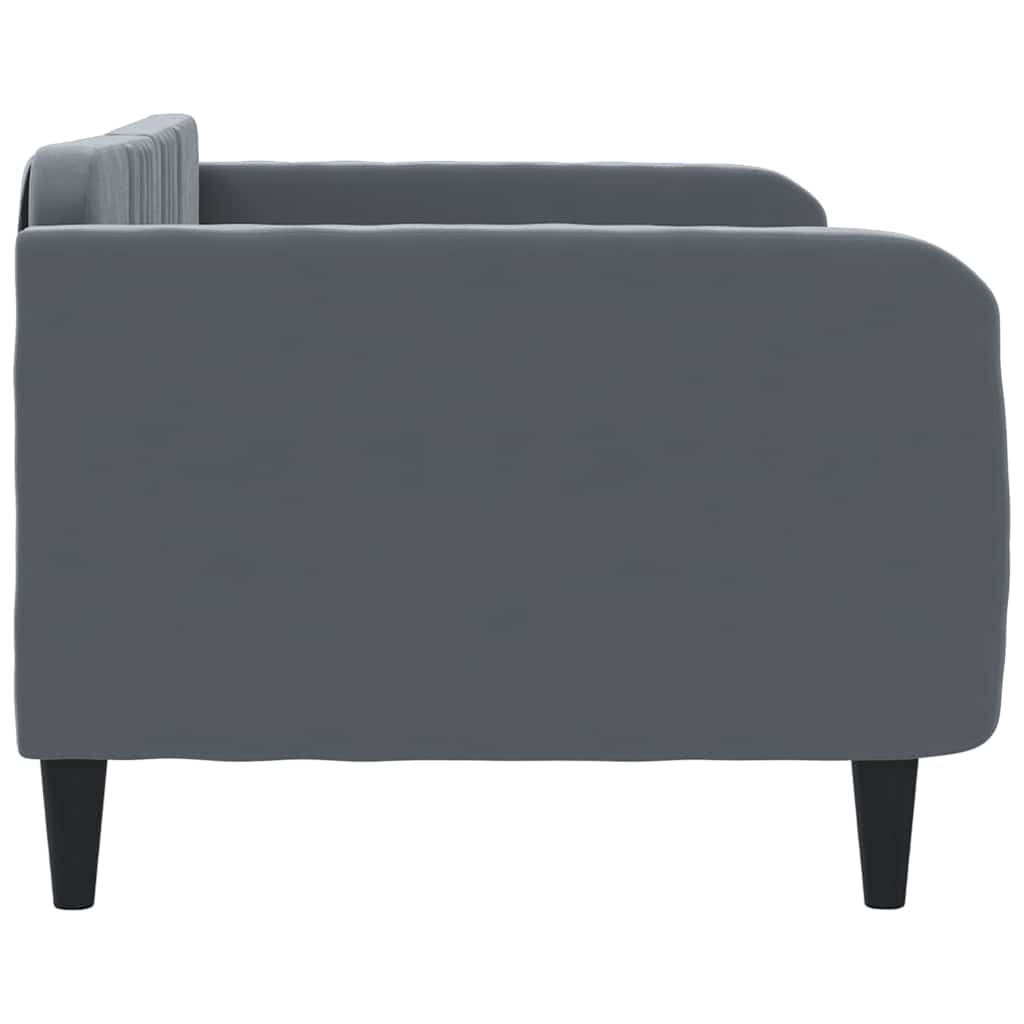 Lit de repos gris foncé 90x190 cm velours - XIOS