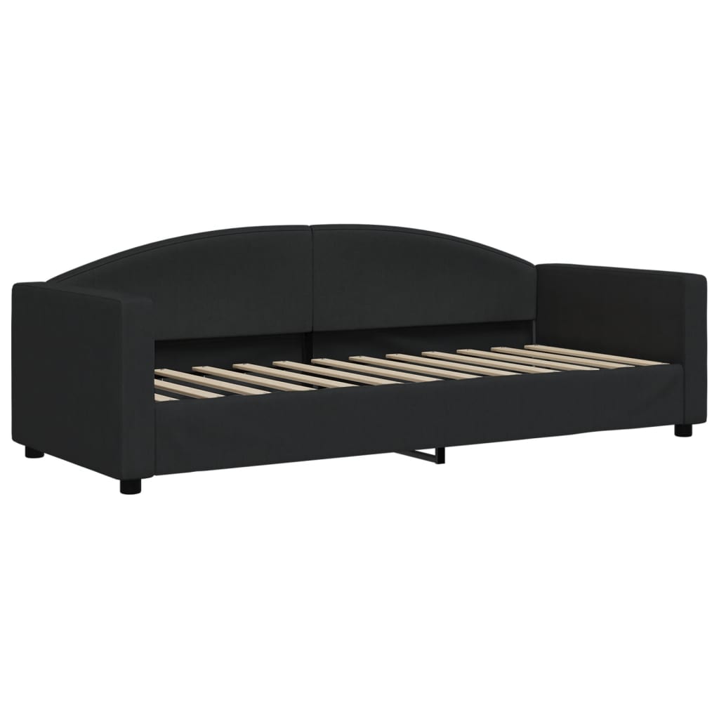 Lit de repos sans matelas noir 80x200 cm tissu - XIOS