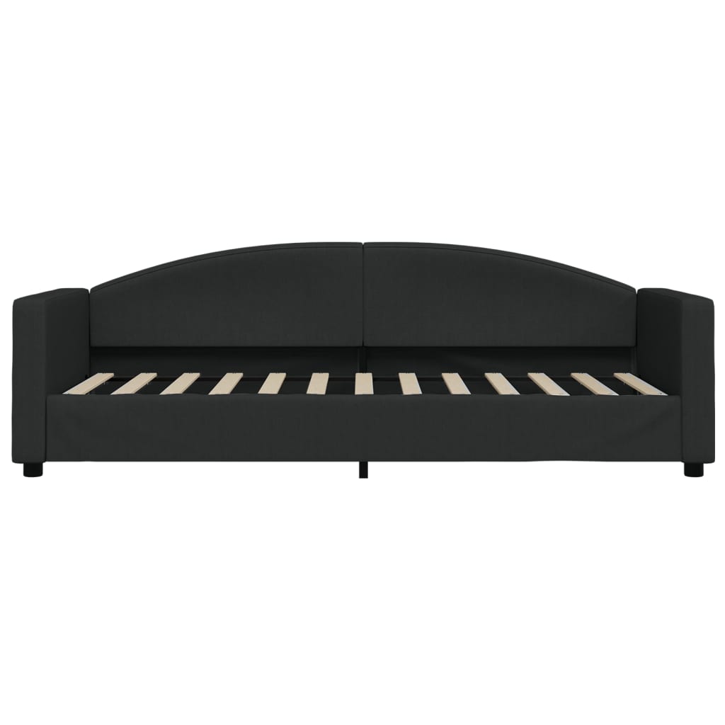 Lit de repos sans matelas noir 80x200 cm tissu - XIOS