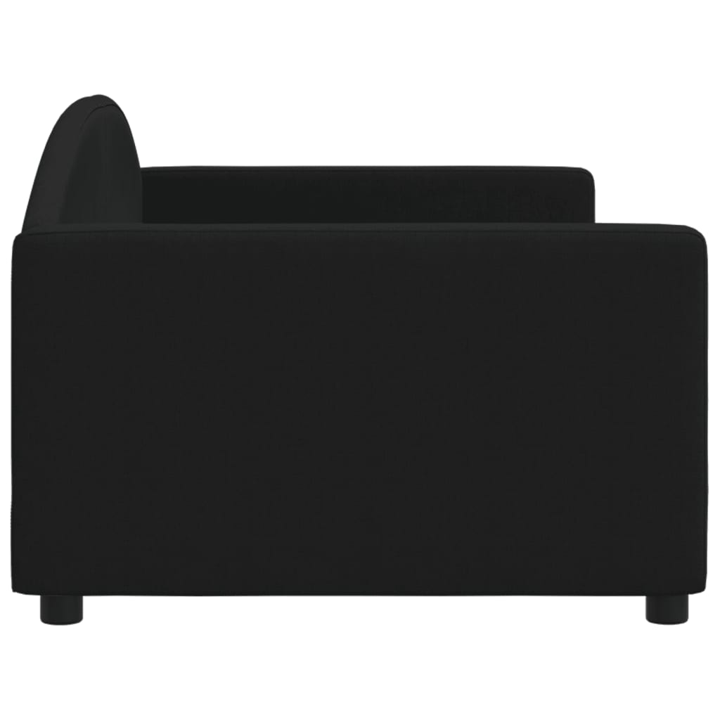 Lit de repos sans matelas noir 90x200 cm tissu - XIOS