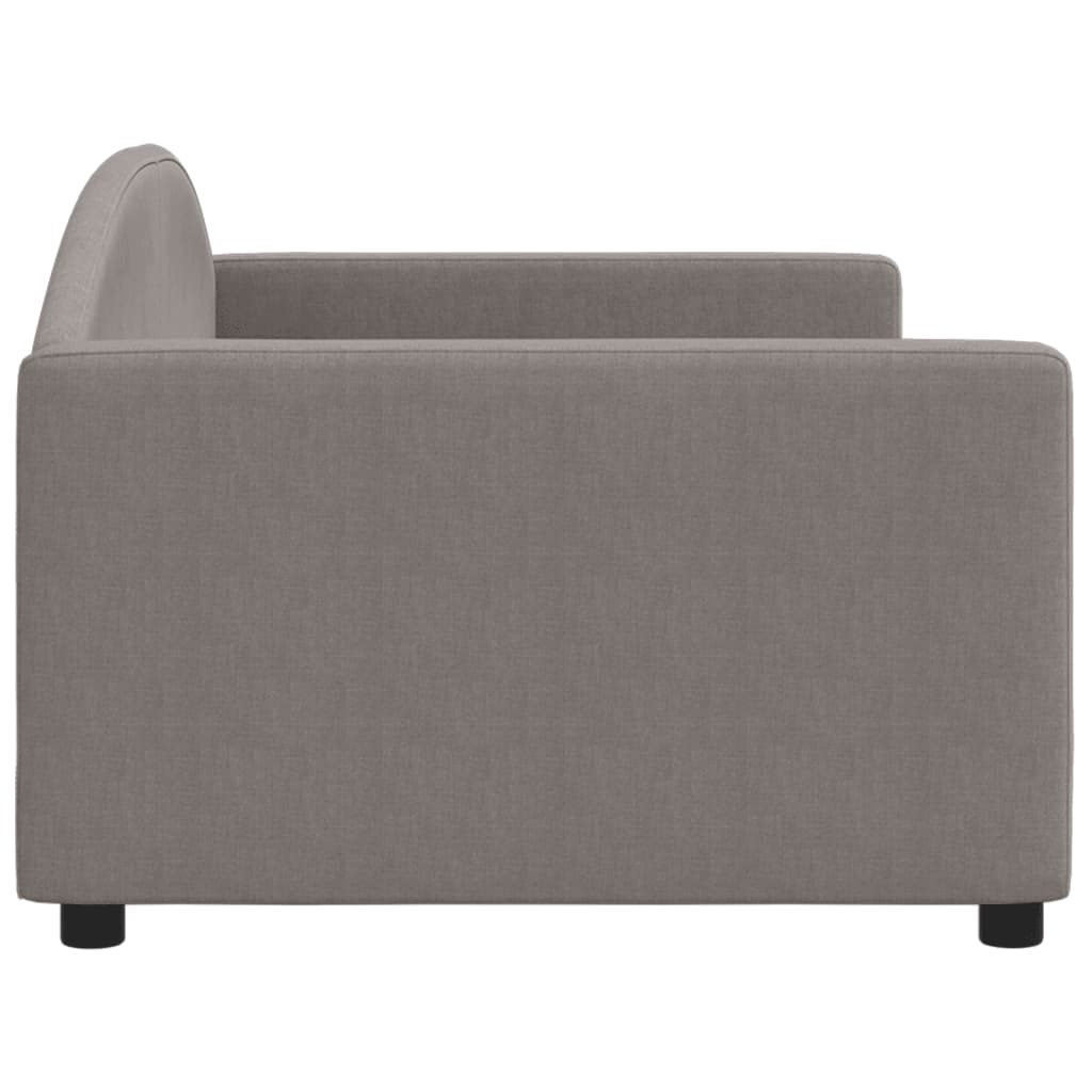 Lit de repos sans matelas taupe 90x200 cm tissu - XIOS