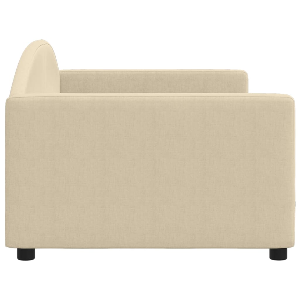 Lit de repos sans matelas crème 90x200 cm tissu - XIOS