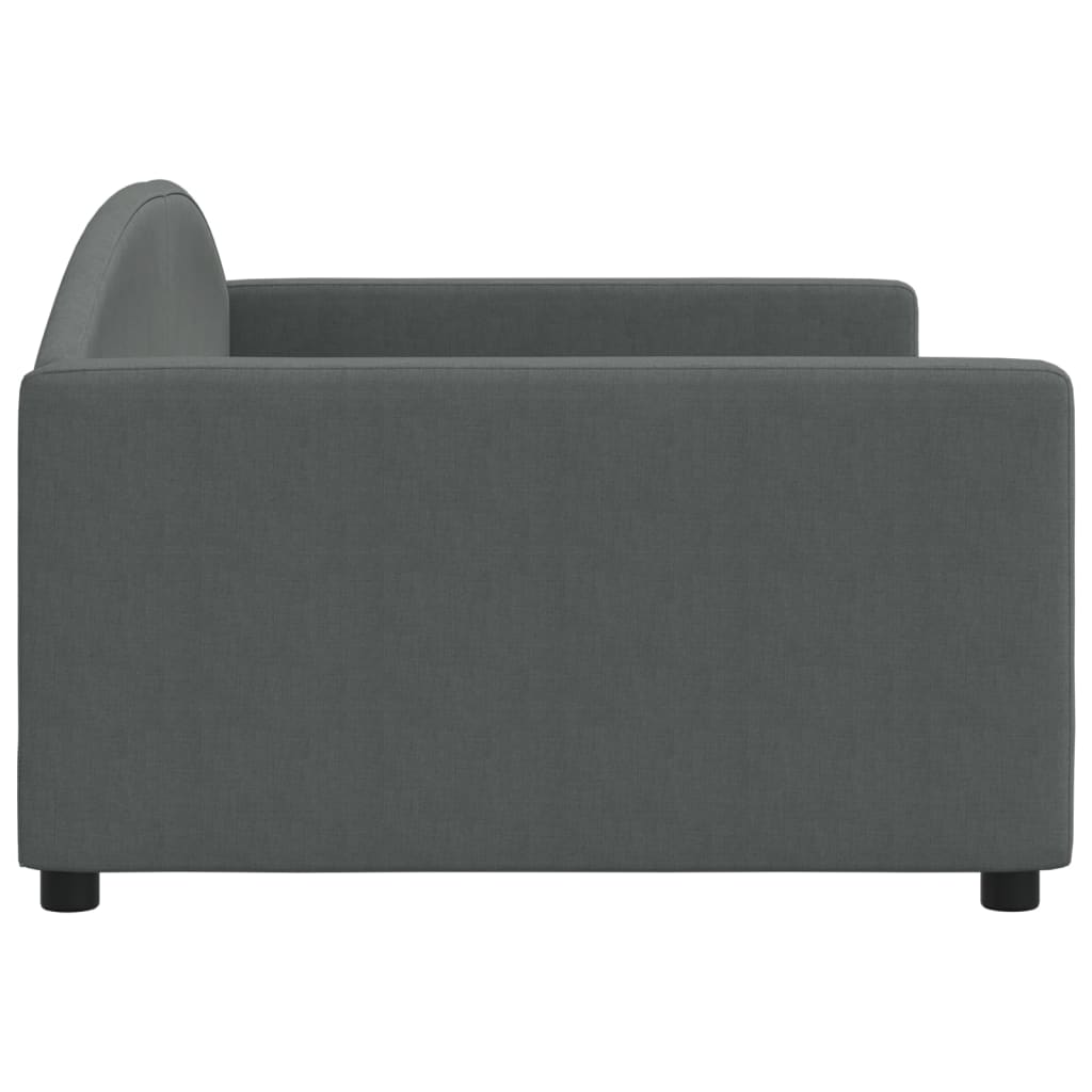 Lit de repos gris foncé 100x200 cm tissu - XIOS