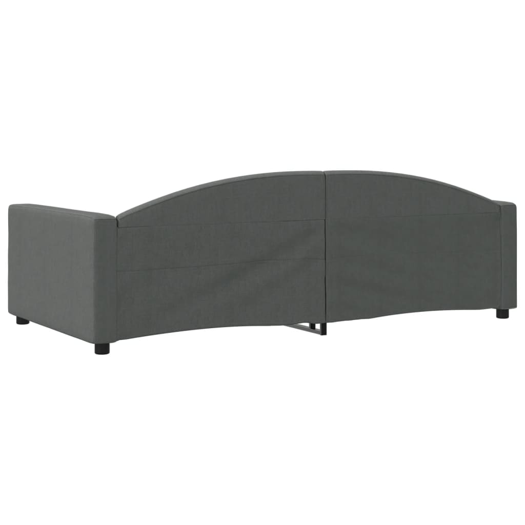 Lit de repos gris foncé 100x200 cm tissu - XIOS
