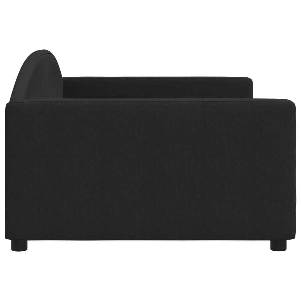 Lit de repos sans matelas noir 100x200 cm tissu - XIOS