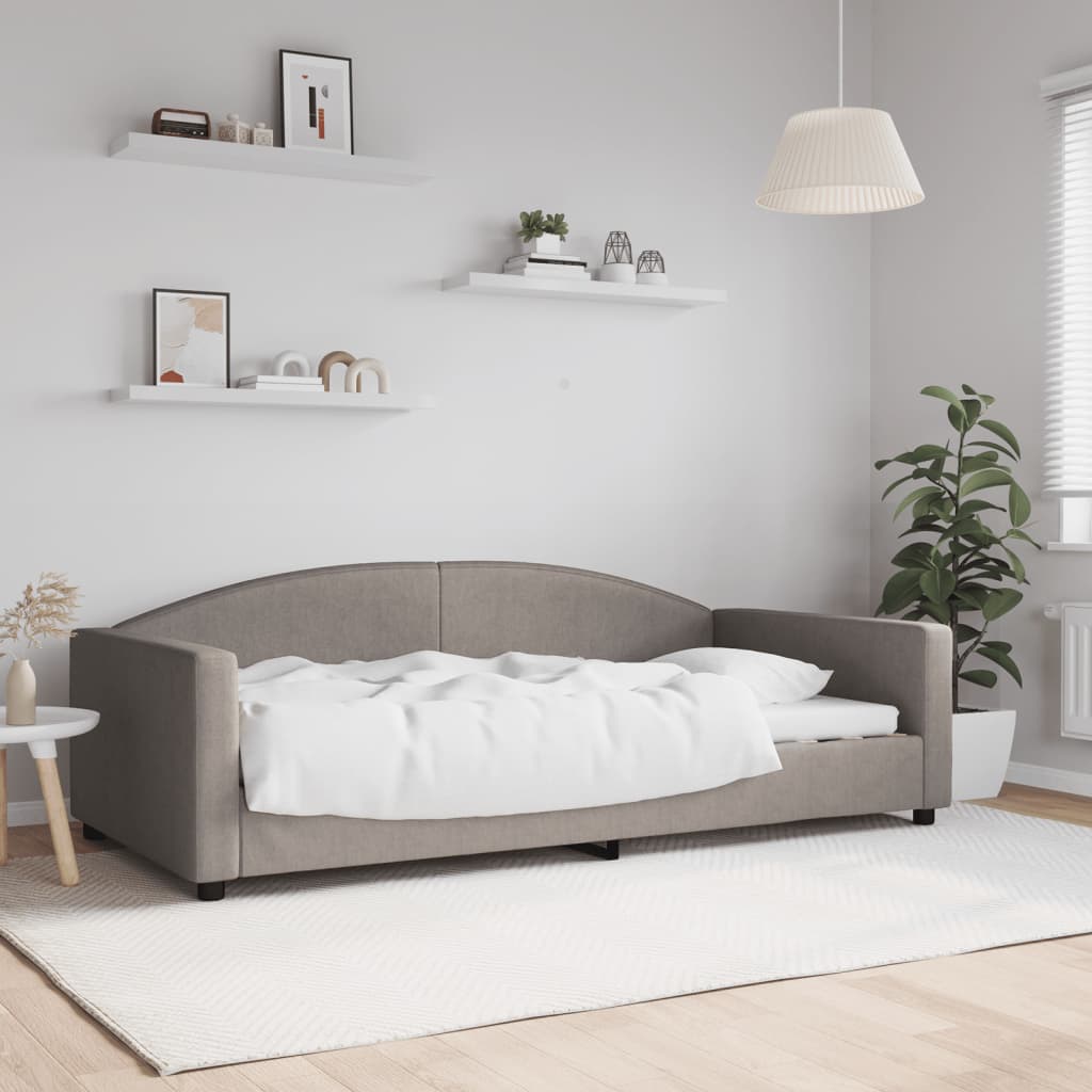 Lit de repos taupe 100x200 cm tissu - XIOS