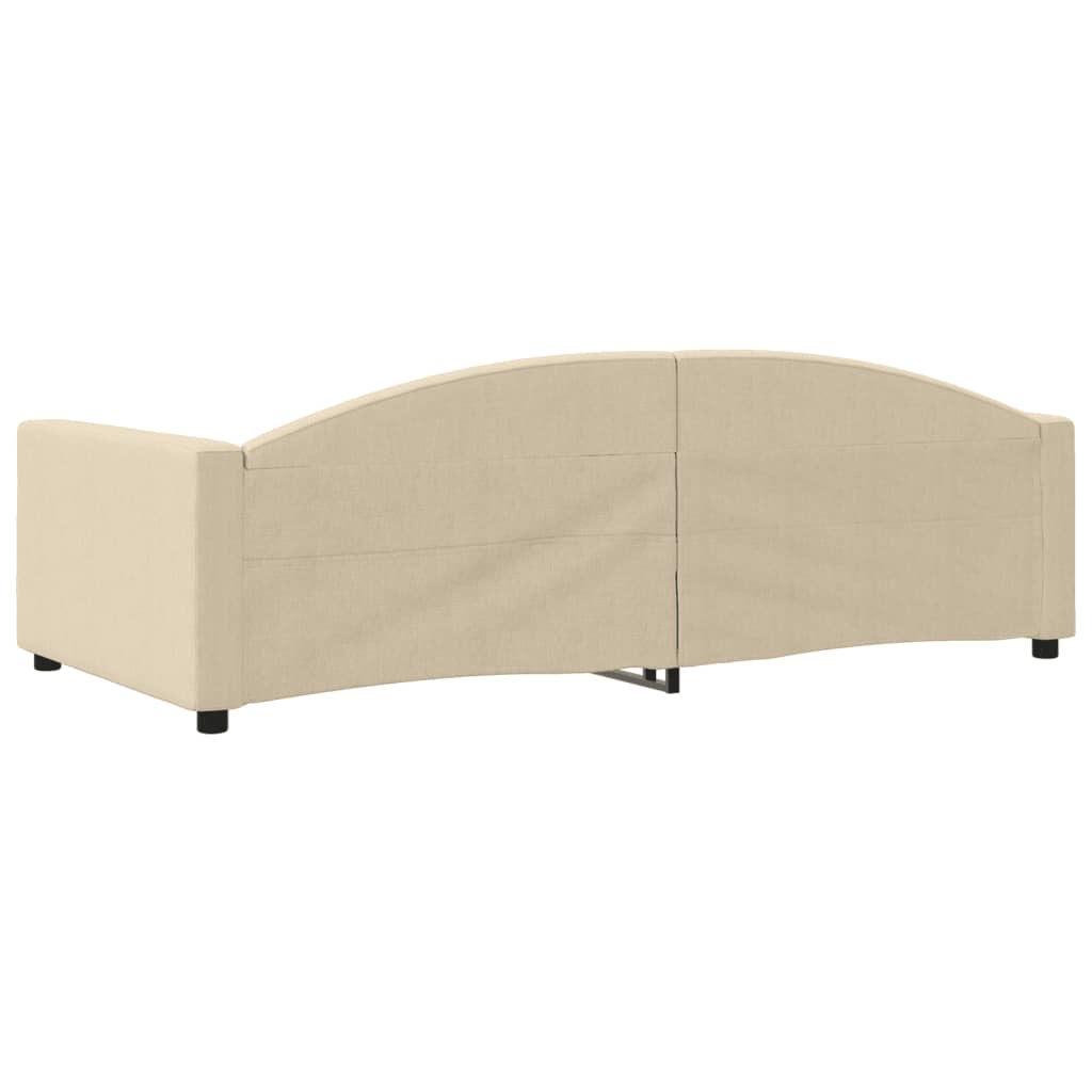 Lit de repos crème 100x200 cm tissu - XIOS