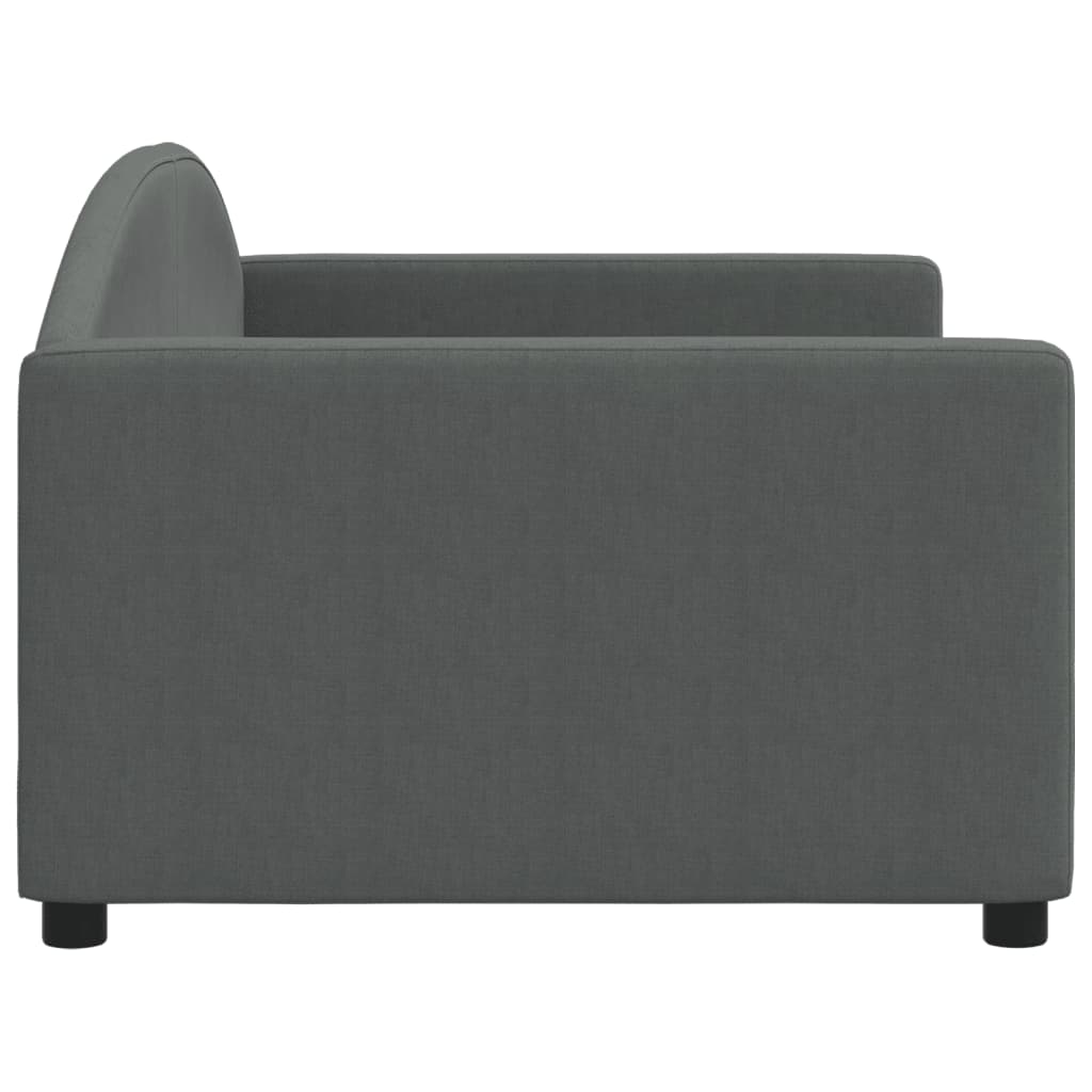 Lit de repos sans matelas gris foncé 90x190 cm tissu - XIOS