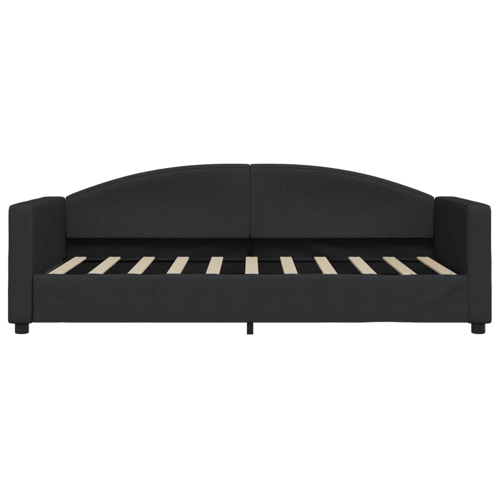 Lit de repos sans matelas noir 90x190 cm tissu - XIOS