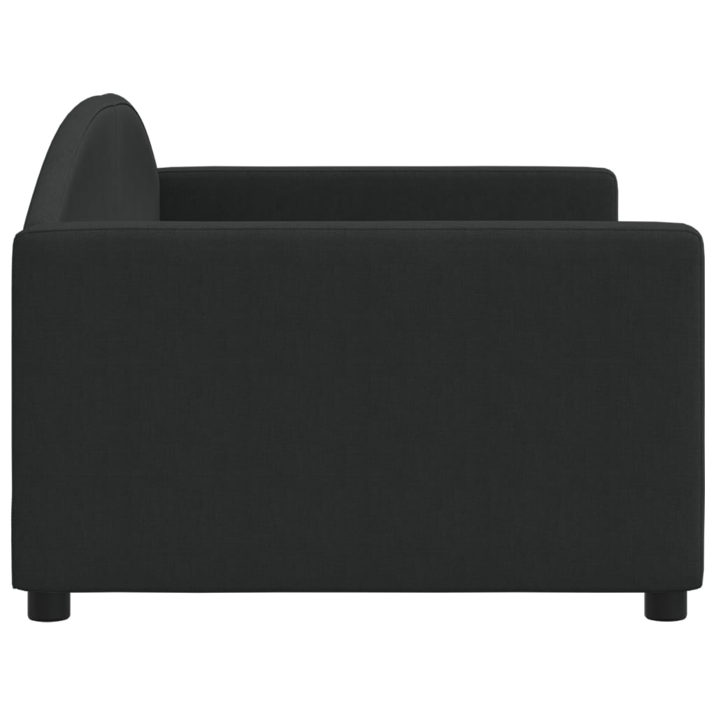 Lit de repos sans matelas noir 90x190 cm tissu - XIOS