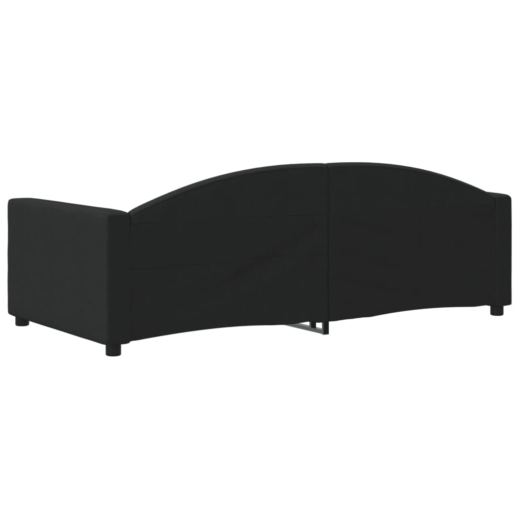 Lit de repos sans matelas noir 90x190 cm tissu - XIOS