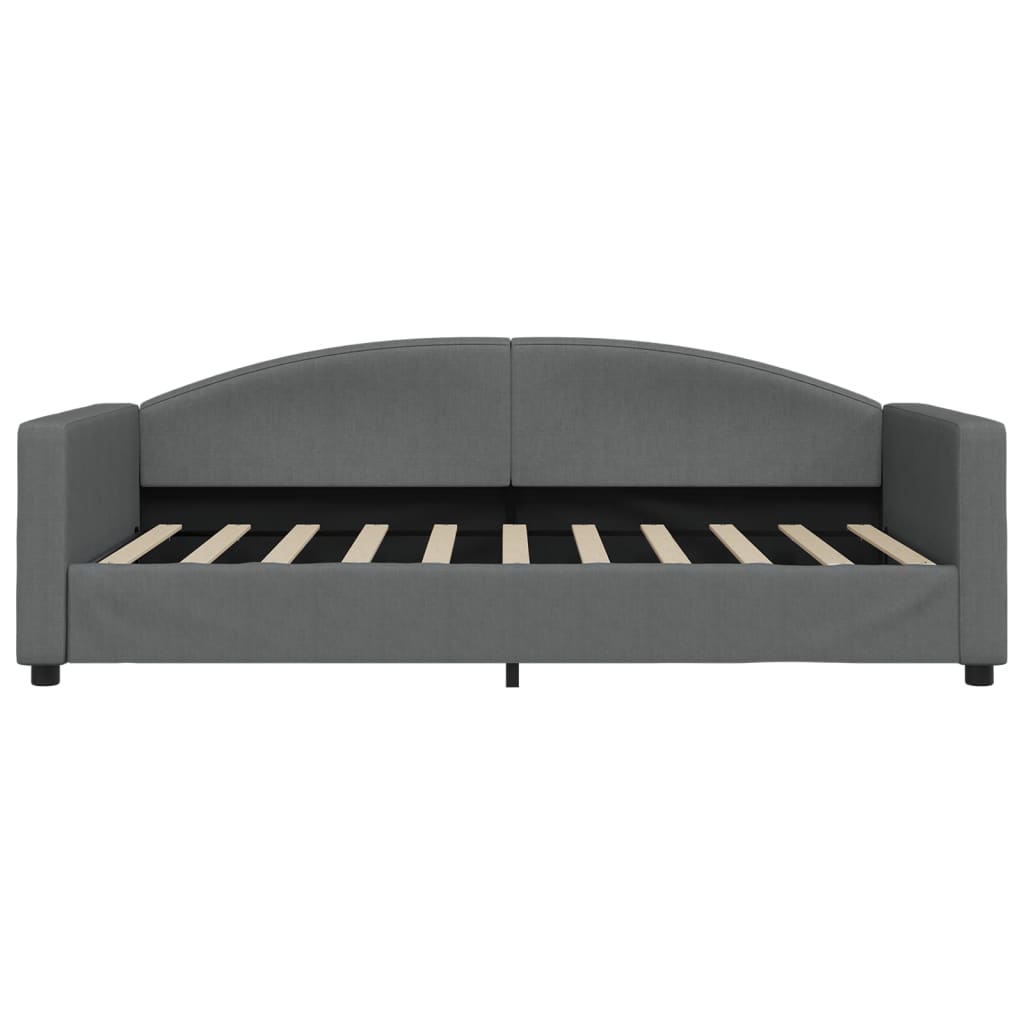 Lit de jour gris foncé 100x190 cm tissu - XIOS