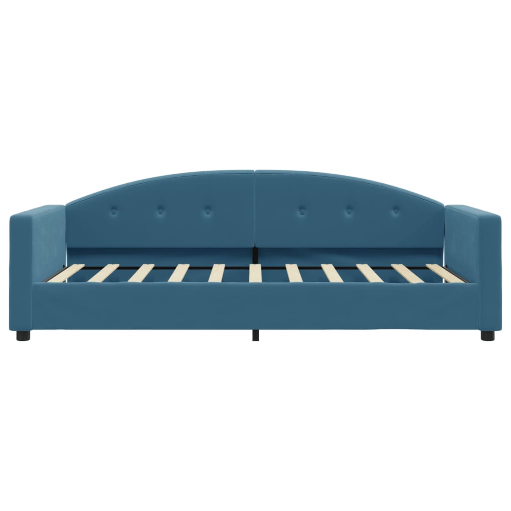 Lit de repos sans matelas bleu 80x200 cm velours - XIOS