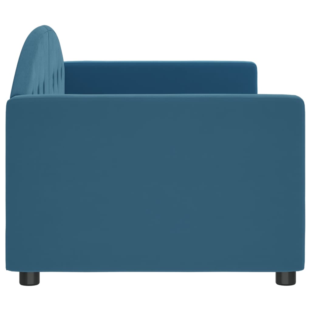 Lit de repos sans matelas bleu 80x200 cm velours - XIOS