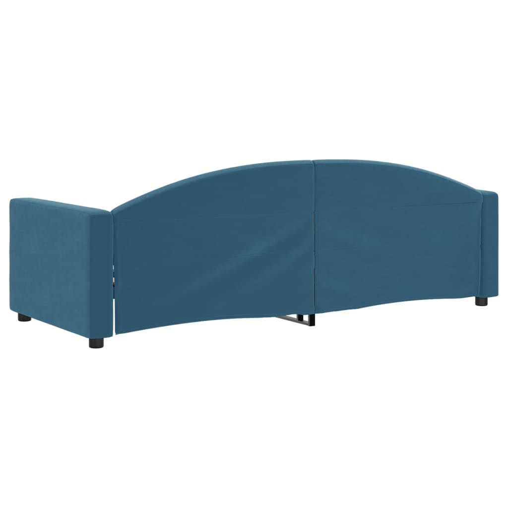 Lit de repos sans matelas bleu 80x200 cm velours - XIOS