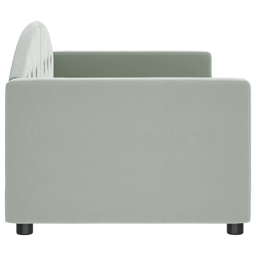 Lit de repos sans matelas gris clair 80x200 cm velours - XIOS