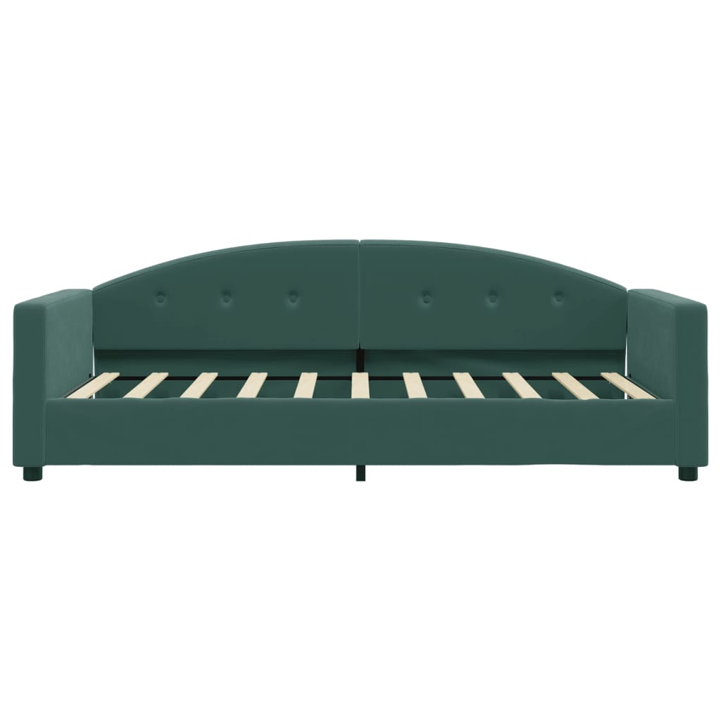 Lit de repos sans matelas vert foncé 80x200 cm velours - XIOS
