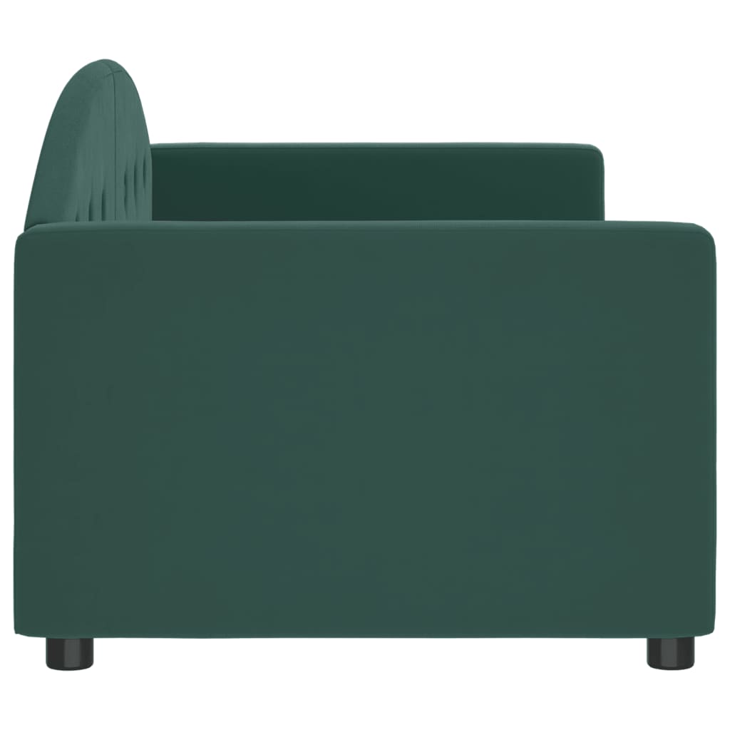 Lit de repos sans matelas vert foncé 80x200 cm velours - XIOS