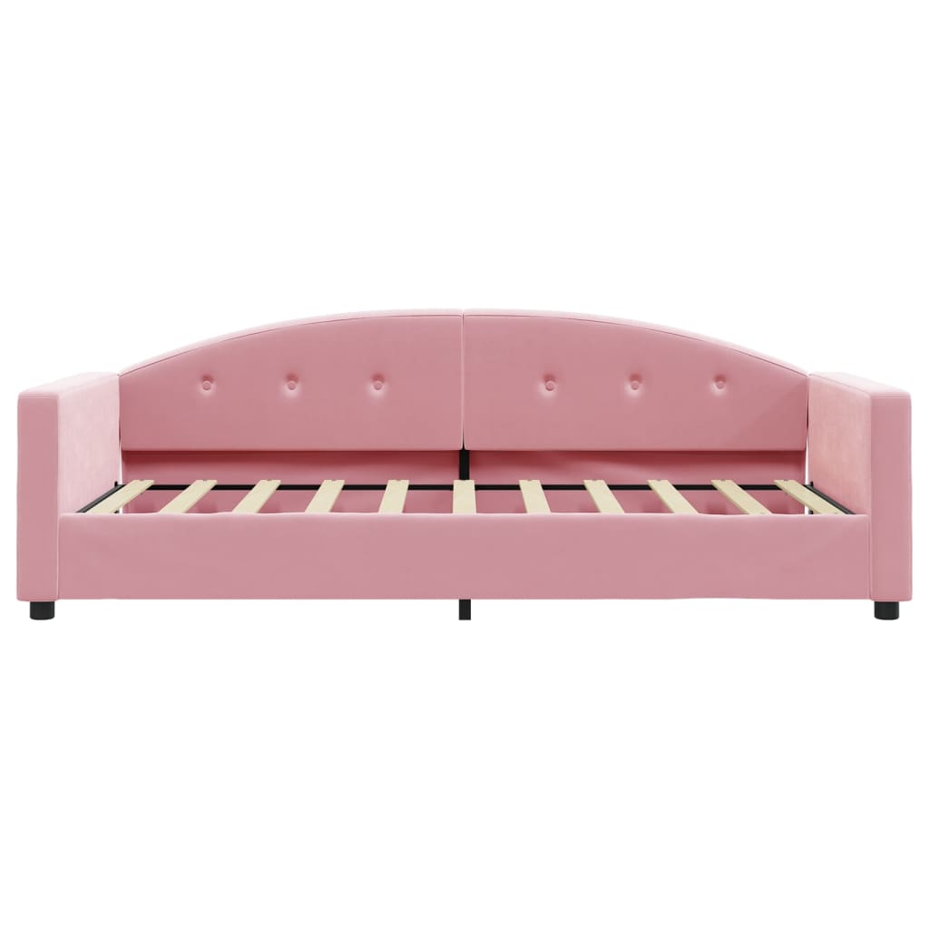 Lit de repos sans matelas rose 80x200 cm velours - XIOS