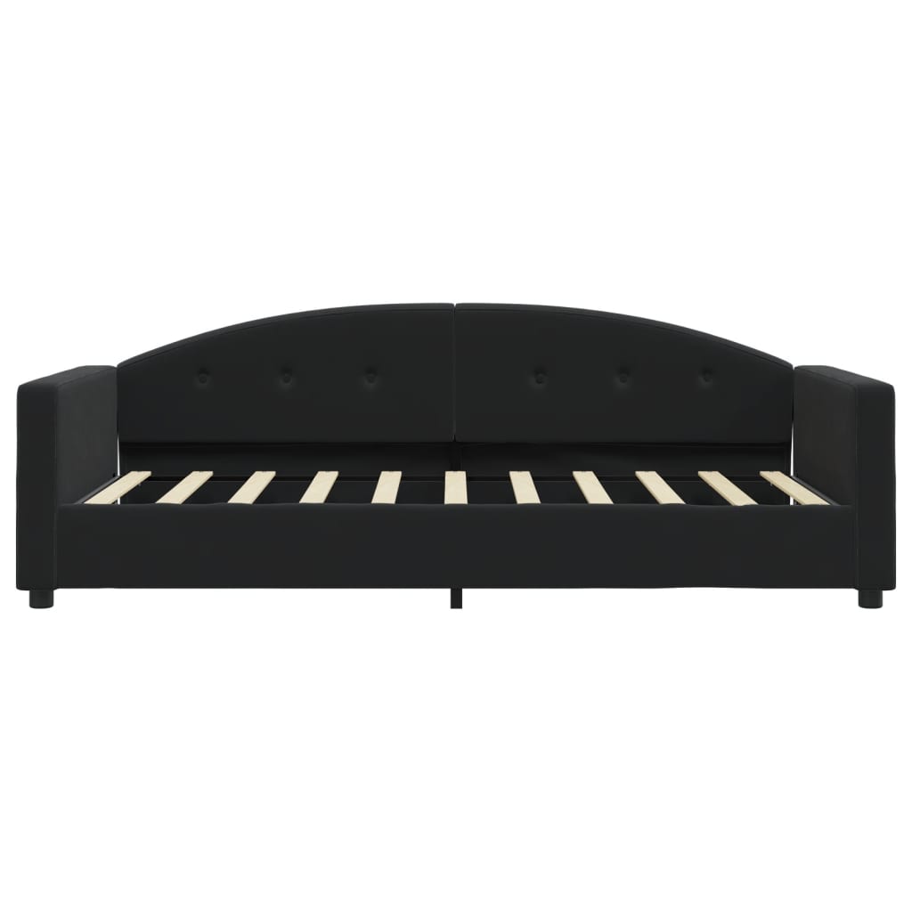 Lit de repos sans matelas noir 80x200 cm velours - XIOS