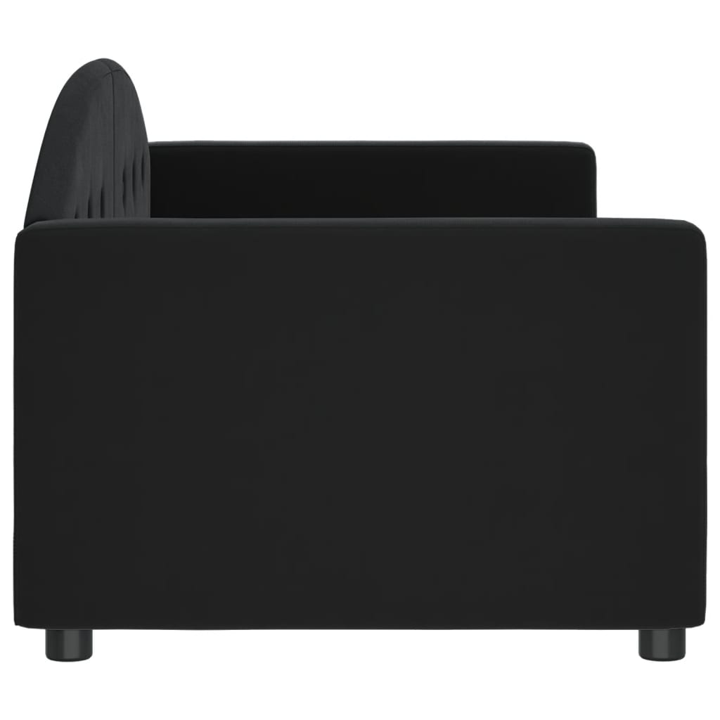 Lit de repos sans matelas noir 80x200 cm velours - XIOS
