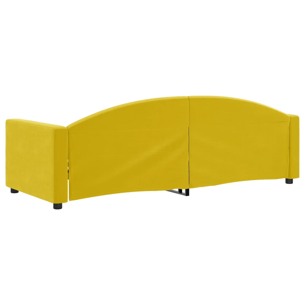 Lit de repos sans matelas jaune 80x200 cm velours - XIOS