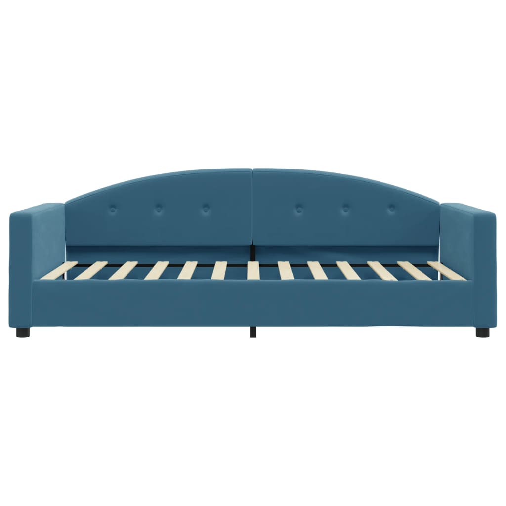 Lit de repos sans matelas bleu 90x200 cm velours - XIOS